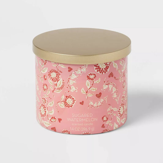 Candle Floral Sugared Watermelon
